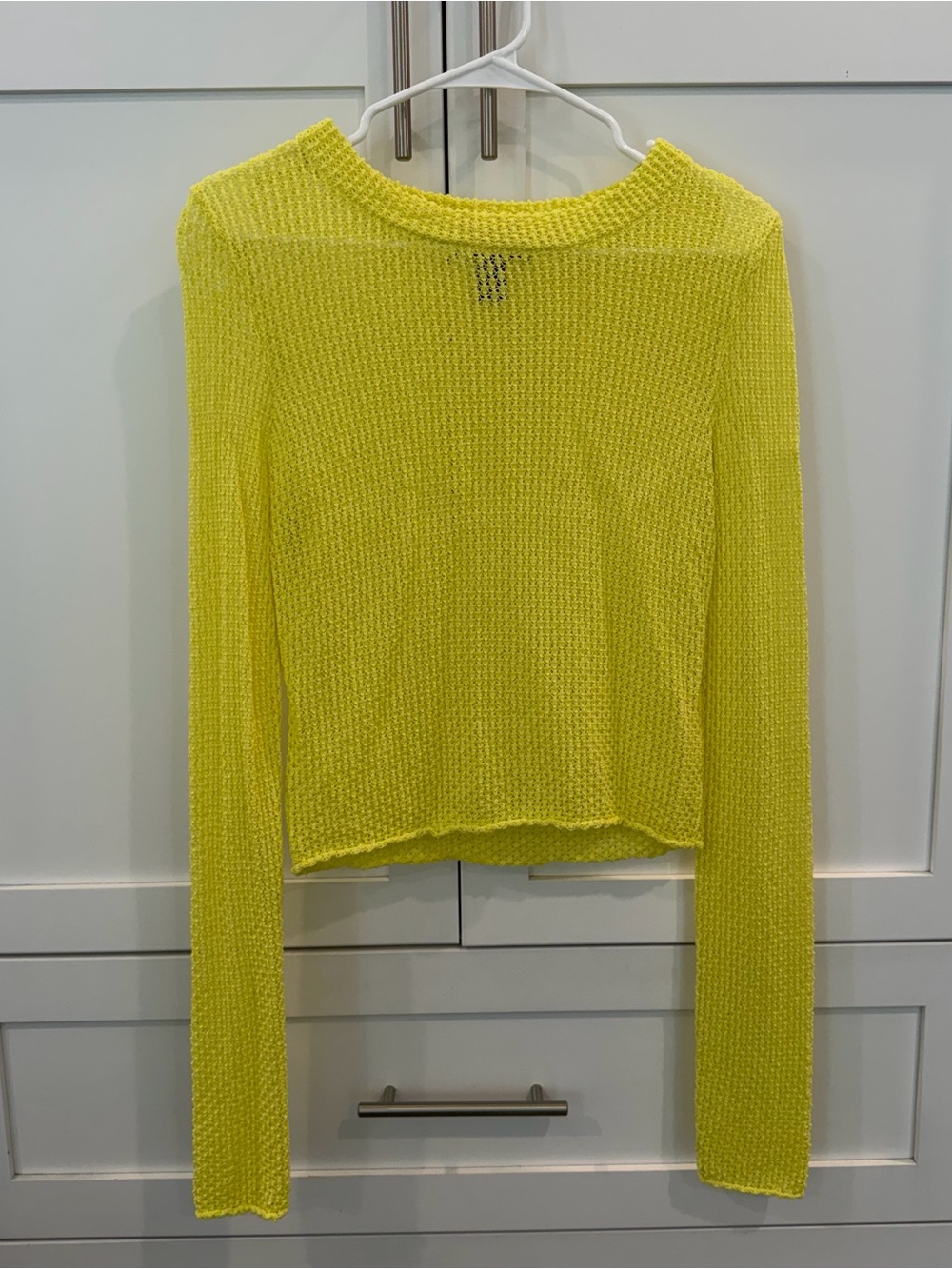 Lightweight Long-Sleeve Knit Top - Yellow
